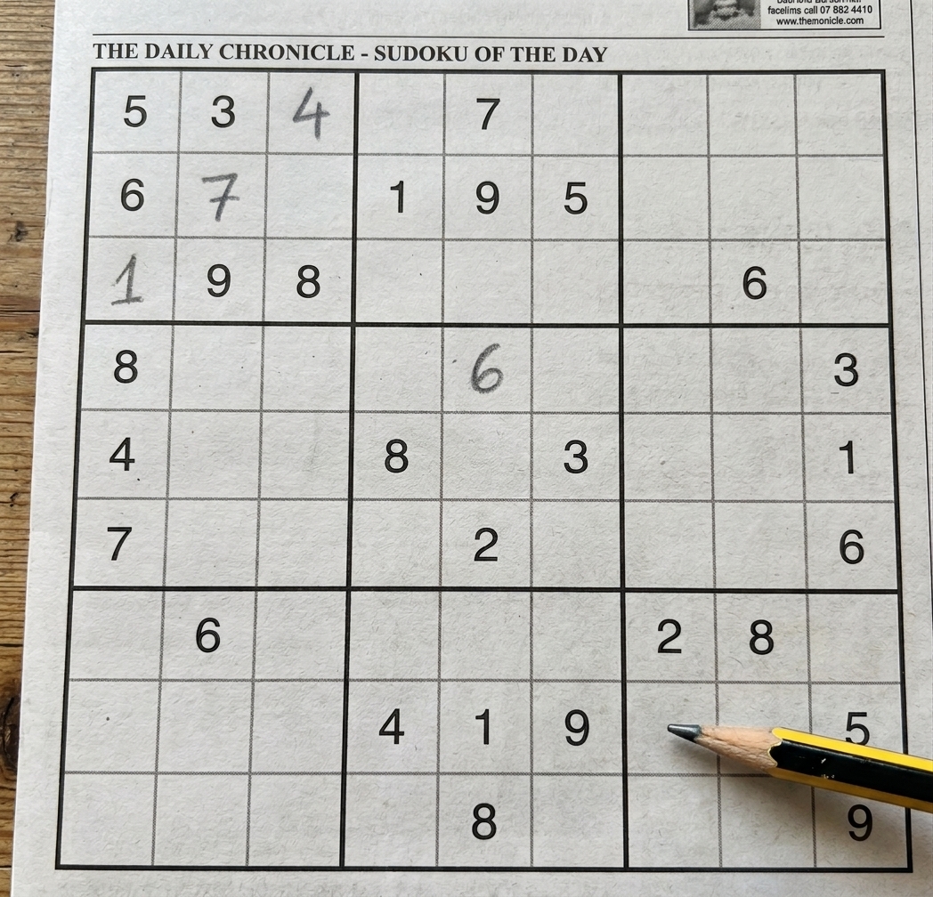 Printable sudoku puzzle sheet