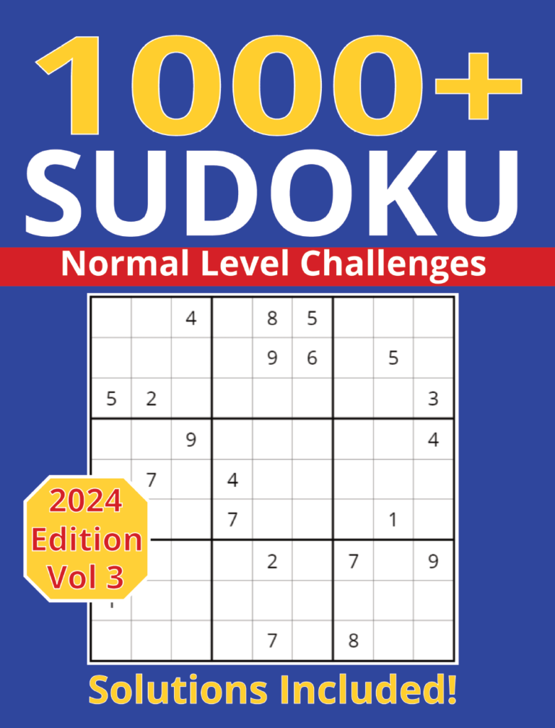 Normal level Sudoku books offering medium-difficulty puzzles for intermediate solvers looking to improve their skills.